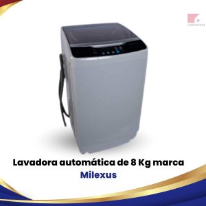 Lavadora automática de 8 Kg marca Milexus*